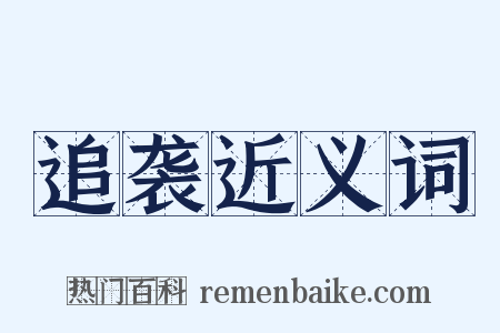 追袭近义词是什么意思的图片